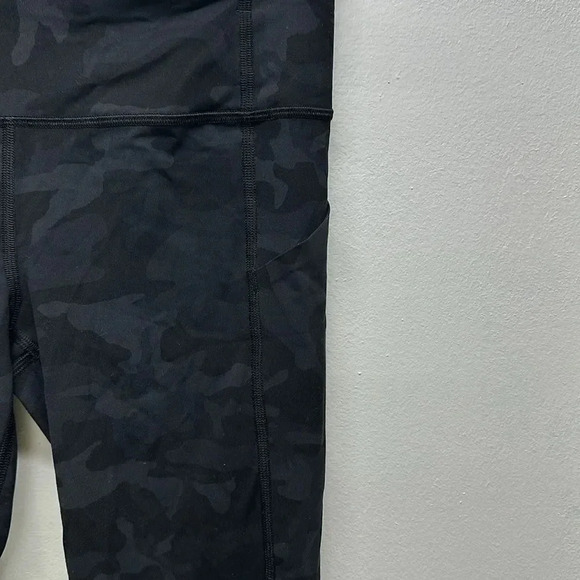 Lululemon Pace Rival Crop Leggings 22" Incognito Camo Camouflage Grey Black 4 - Picture 4 of 11